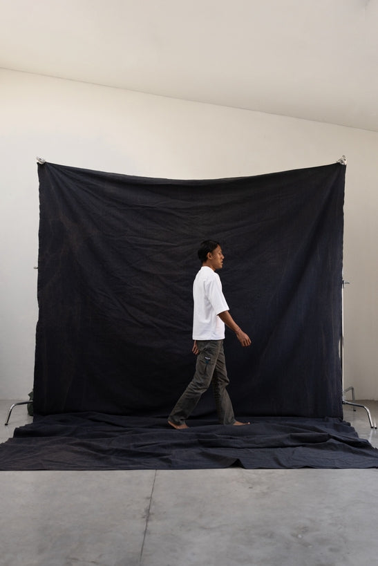 [3x4.25m] Canvas Backdrop Black Jeans