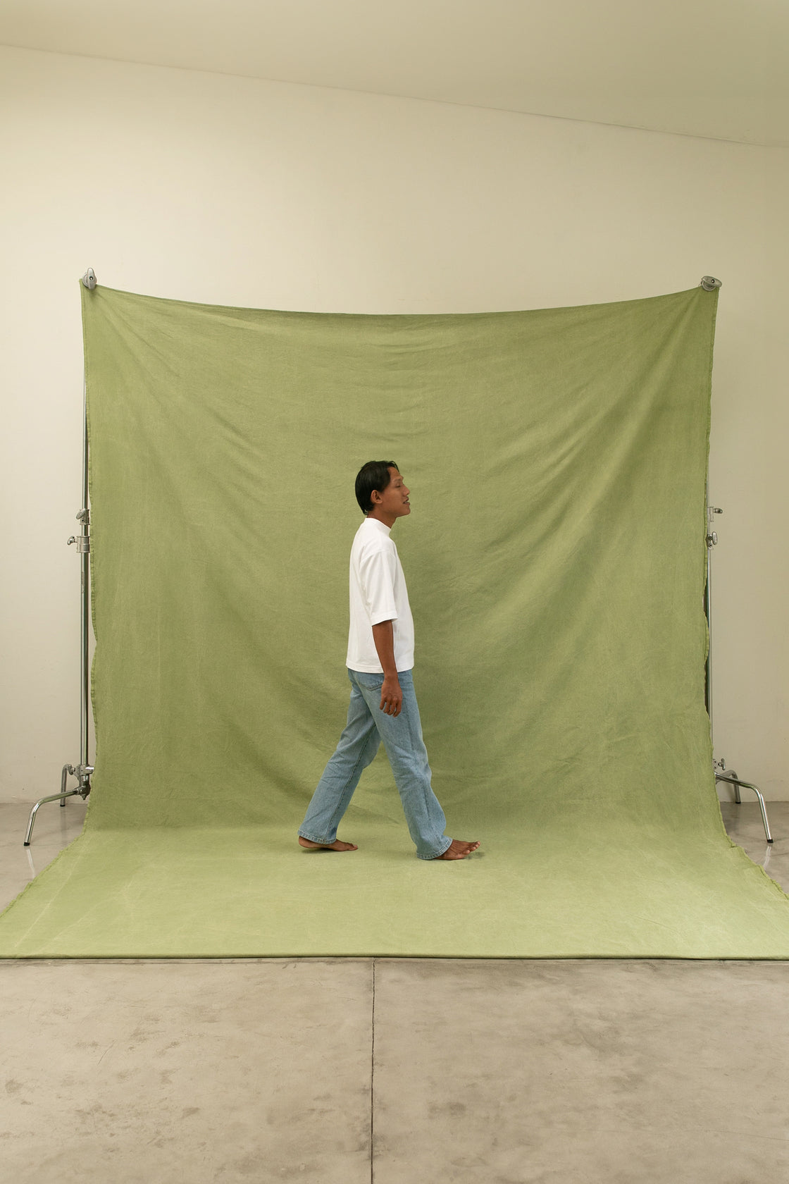 [3x6m] Canvas Backdrop Lime Green