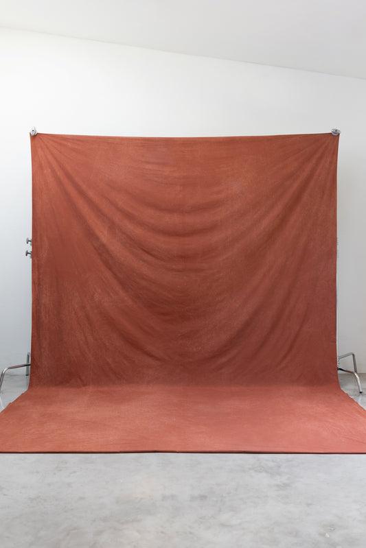[3x3.75m] Cotton Backdrop Brick Red