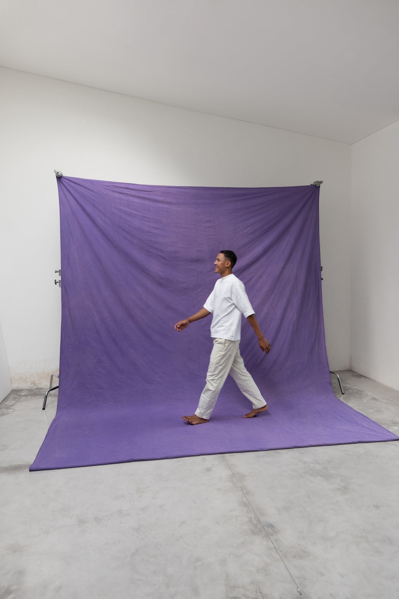 [3x5m] Cotton Backdrop Purple Heart