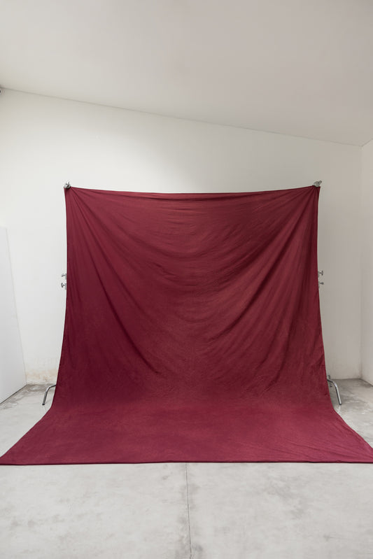 [3x5.5m] Cotton Backdrop Maroon Red