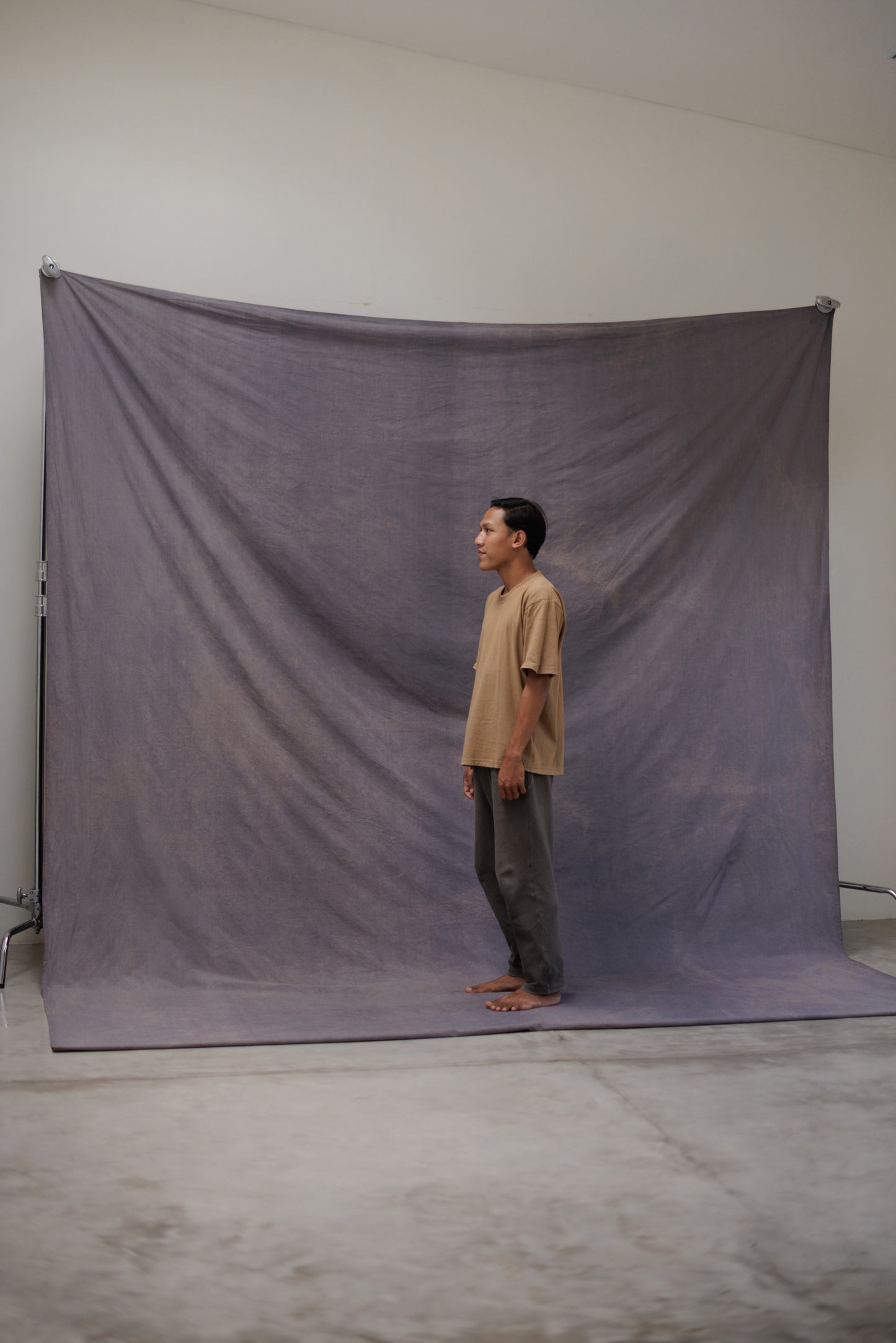 [3x6m] Cotton Backdrop Purple Grey